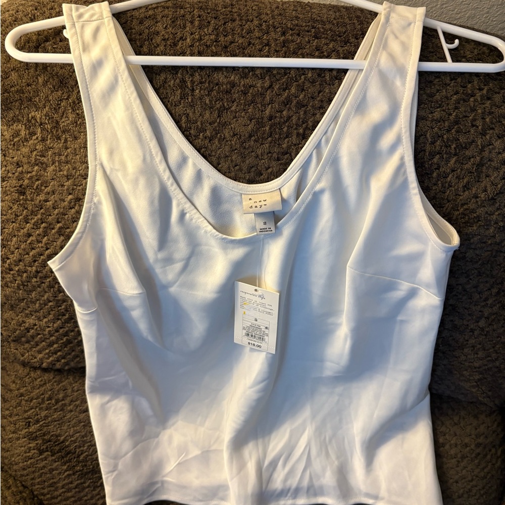 A New Day White Tank Top